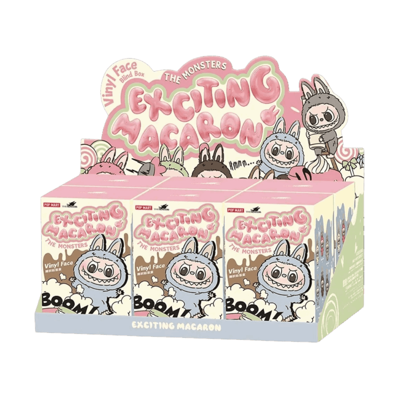 Pop Mart Labubu The Monsters Exciting Macarons Vinyl Face Sealed Case (6 Blind Boxes)