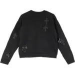 Chrome Hearts Black Patent Leather Cross Sweatshirt