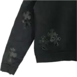 Chrome Hearts Black Patent Leather Cross Sweatshirt