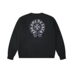 2 Different Chrome Hearts Embroidery Logo Black Sweatshirt