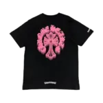 Chrome Hearts Holographic Pink Cross T-Shirt