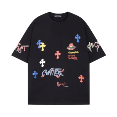 Chrome Hearts Supply The Demand Cross Logo Black Tee