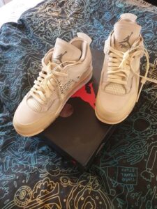 Jordan 4 Retro Off-White Sail photo review