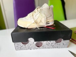 Jordan 4 Retro Off-White Sail photo review