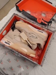 Jordan 4 Retro Off-White Sail photo review
