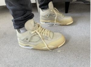 Jordan 4 Retro Off-White Sail photo review