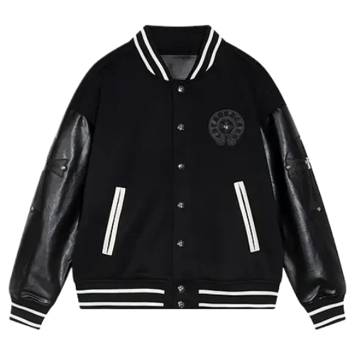 Chrome Hearts Horse Shoe Embroidery Patch Varsity Jacket