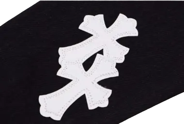 White Leather Patch Denim Jacket , Chrome Hearts