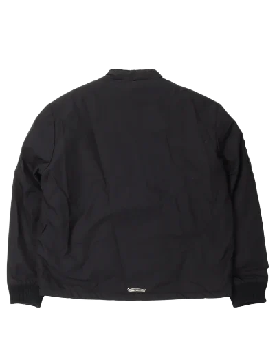 Faux Fur Lined Cemetery Cross Patch Racing Jacket