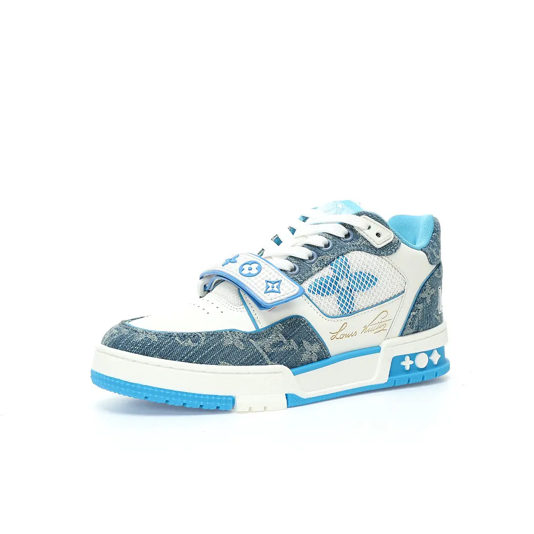 Trainer Monogram Cinturino Denim Blue